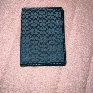 Coach Blue Patterned Card Wallet